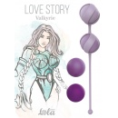 Zestaw kulek dopochwowych Valkyrie Purple - 4 wymienne kulki 25-55 g, hipoalergiczny silikon, średnica 2,9 cm - 1