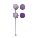 Zestaw kulek dopochwowych Valkyrie Purple - 4 wymienne kulki 25-55 g, hipoalergiczny silikon, średnica 2,9 cm - 3