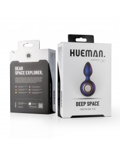 Wibrujący korek analny Hueman - Deep Space Vibrating Anal Plug - Kulki i korki analne wibrujące - 1 2
