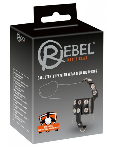 Pierścień w stylu uprzęży Ball Stretcher with Separator - Pierścienie erekcyjne niewibrujące - 2