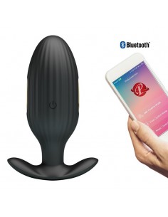 Wibrujący korek analny JEFFERSON 12 FUNCTIONS USB BLACK - Kulki i korki analne wibrujące - 1