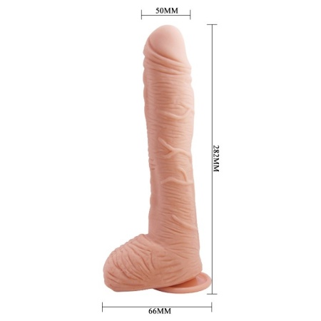 Dildo Beautiful ALEX 28 cm z przyssawką i anatomicznym zakrzywieniem - 3