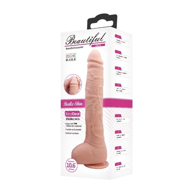 Dildo realistyczne Beautiful DICK 11'' z przyssawką, 28 cm, TPR - 2