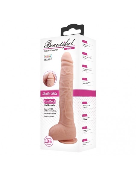 Realistyczne Dildo CYBERSKÓRA BAILE- Beautiful DICK 10.6'' Flesh - Dilda z cyberskóry - 2