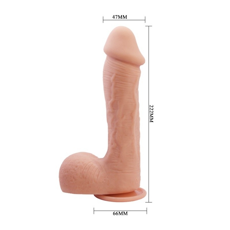 Dildo mechaniczne Beautiful Johnson z przyssawką, 22 cm - 3