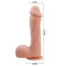 Dildo mechaniczne Beautiful Johnson z przyssawką, 22 cm - 3