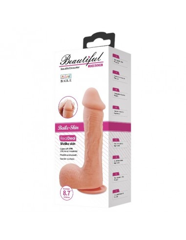 Realistyczne Dildo CYBERSKÓRA BAILE- Beautiful JOHNSON 8,7'' Flesh - Dilda z cyberskóry - 4
