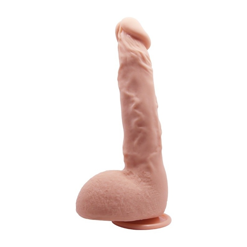 Dildo JASON 24,9 cm z zakrzywionym trzonem i przyssawką - 5