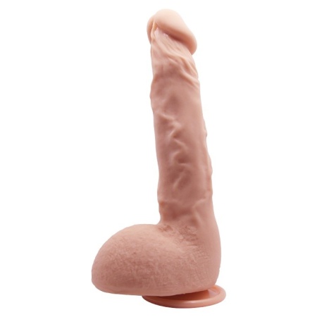 Dildo JASON 24,9 cm z zakrzywionym trzonem i przyssawką - 5