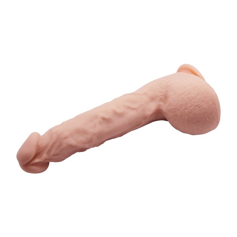 Dildo JASON 24,9 cm z zakrzywionym trzonem i przyssawką - 7