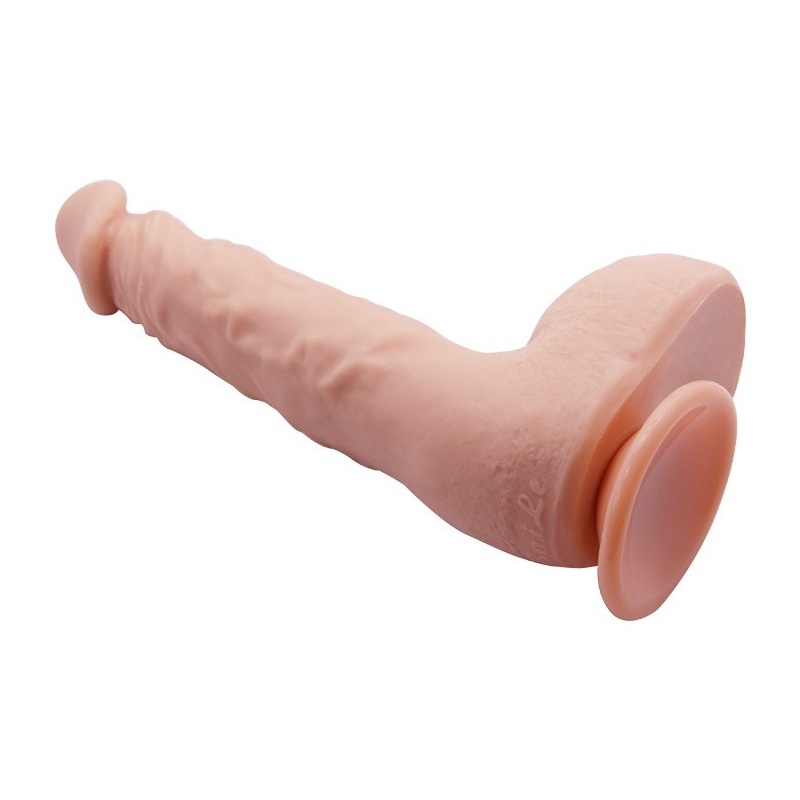 Dildo JASON 24,9 cm z zakrzywionym trzonem i przyssawką - 8