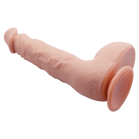 Dildo JASON 24,9 cm z zakrzywionym trzonem i przyssawką - 8