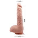 Dildo JASON 24,9 cm z zakrzywionym trzonem i przyssawką - 11