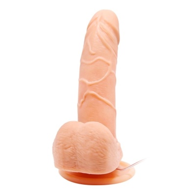 Realistyczny wibrator Barbara Mark, wibrująco-obrotowy, z przyssawką, 15 cm - 1 2