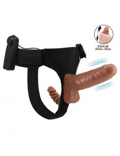 Wibrujący Strapon Ultra Passionate Harness Dual Penis 6,2'' - Strap-ony, dilda na pasku z wibracją - 1