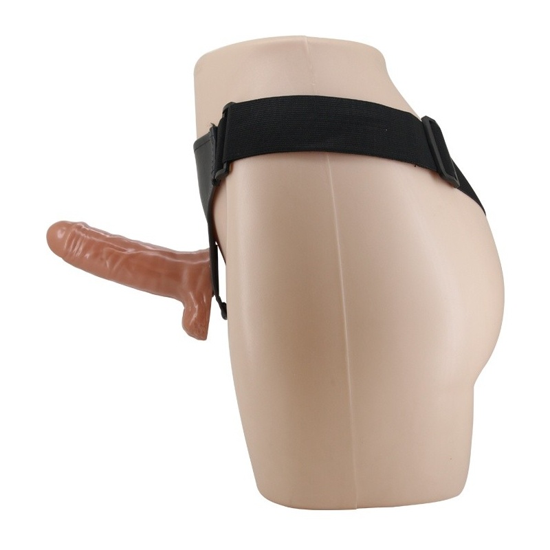 Dildo na pasku Ultra Passionate podwójne z wibracją, 16 cm - 5