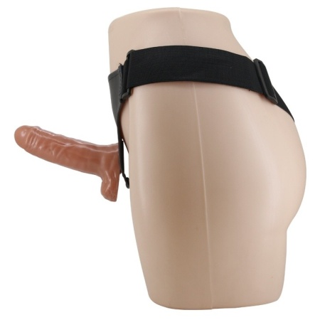 Dildo na pasku Ultra Passionate podwójne z wibracją, 16 cm - 5