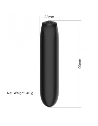 Wibrator mini Rechargeable Powerful Bullet Vibrator USB 20 Functions - Matt Black - Wibratory Mini - 7