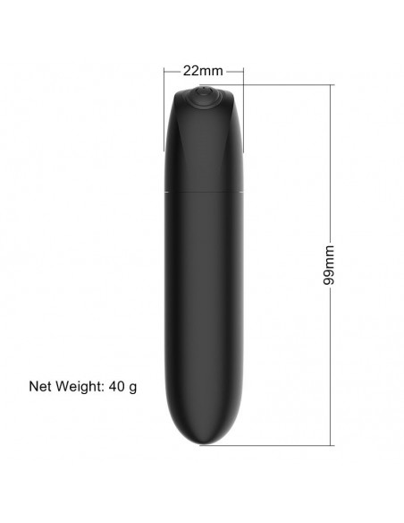 Wibrator mini Rechargeable Powerful Bullet Vibrator USB 20 Functions - Matt Black - Wibratory Mini - 7