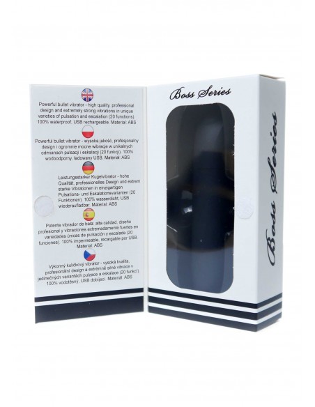 Wibrator mini Rechargeable Powerful Bullet Vibrator USB 20 Functions - Matt Black - Wibratory Mini - 10