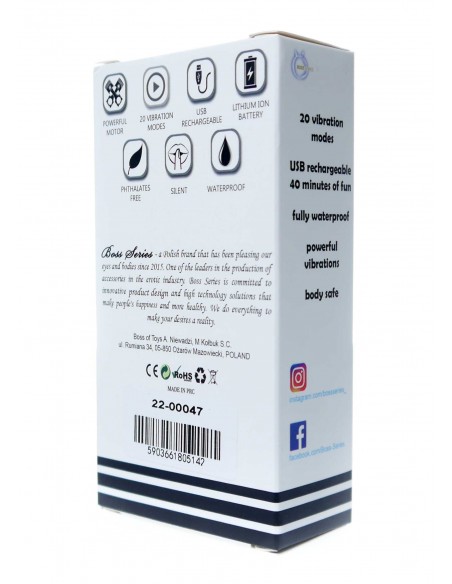 Wibrator mini Rechargeable Powerful Bullet Vibrator USB 20 Functions - Matt Black - Wibratory Mini - 11