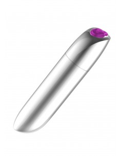 Wibrator mini Rechargeable Powerful Bullet Vibrator USB 20 Functions - Silver - Wibratory Mini - 1