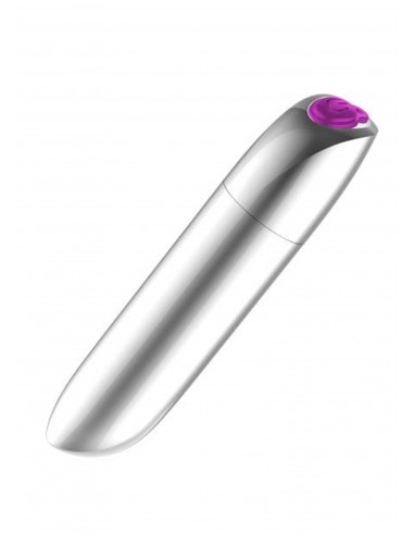 Wibrator mini Rechargeable Powerful Bullet Vibrator USB 20 Functions - Silver - Wibratory Mini - 1