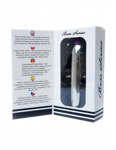 Wibrator mini Rechargeable Powerful Bullet Vibrator USB 20 Functions - Silver - Wibratory Mini - 6