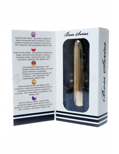 Wibrator mini Rechargeable Powerful Bullet Vibrator USB 20 Functions - Gold - Wibratory Mini - 6