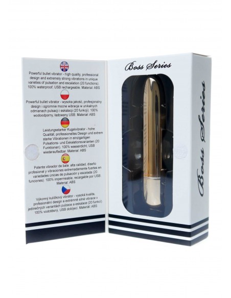 Wibrator mini Rechargeable Powerful Bullet Vibrator USB 20 Functions - Gold - Wibratory Mini - 6