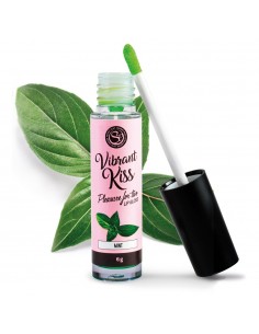 Błyszczyk do seksu oralnego LIP GLOSS VIBRANT KISS MINT - Lubrykanty do seksu oralnego - 1