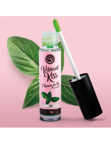 Błyszczyk do seksu oralnego LIP GLOSS VIBRANT KISS MINT - Lubrykanty do seksu oralnego - 4