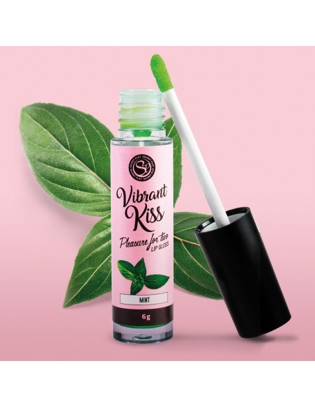 Błyszczyk do seksu oralnego LIP GLOSS VIBRANT KISS MINT - Lubrykanty do seksu oralnego - 4