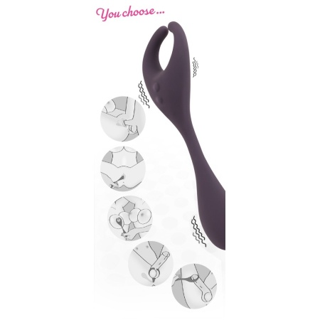 Wibrator dla par Couples Choice CC RC Couple's Vibr podwójny, ultra elastyczny, 18,5 cm - 6