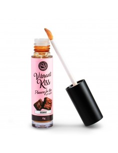 Błyszczyk do seksu oralnego LIP GLOSS VIBRANT KISS BROWNIE - Lubrykanty do seksu oralnego - 1 2