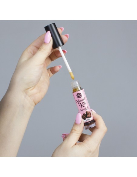 Błyszczyk do seksu oralnego LIP GLOSS VIBRANT KISS BROWNIE - Lubrykanty do seksu oralnego - 3