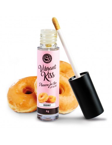 Błyszczyk do seksu oralnego LIP GLOSS VIBRANT KISS DOUGHNUT - Lubrykanty do seksu oralnego - 1