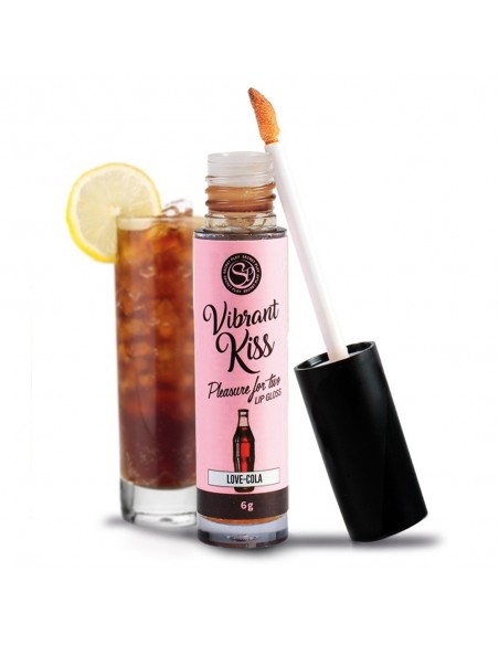 Błyszczyk do seksu oralnego LIP GLOSS VIBRANT KISS COLA - Lubrykanty do seksu oralnego - 1
