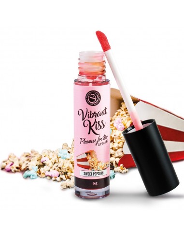 Błyszczyk do seksu oralnego LIP GLOSS VIBRANT KISS SWEET POPCORN - Lubrykanty do seksu oralnego - 1