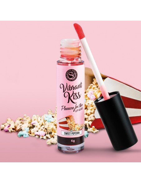 Błyszczyk do seksu oralnego LIP GLOSS VIBRANT KISS SWEET POPCORN - Lubrykanty do seksu oralnego - 4