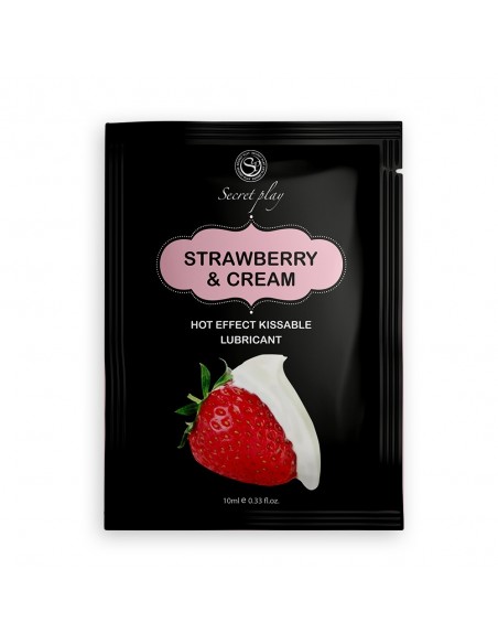 STRAWBERRY / CREAM HOT EFFECT LUBE 10 ML - Do przypisania - 1