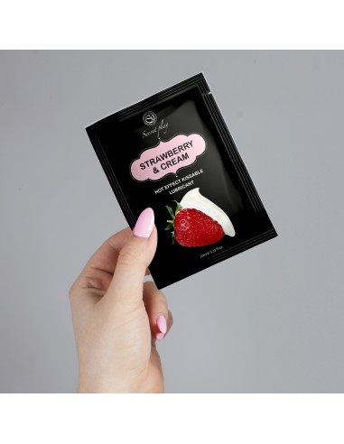 STRAWBERRY / CREAM HOT EFFECT LUBE 10 ML - Do przypisania - 2