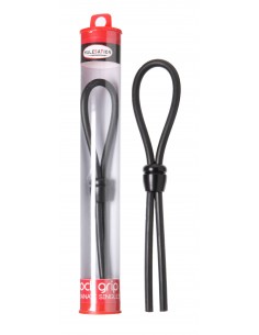 Regulowany Pierścień na Penisa Lasso Cock-Grip single black - Pierścienie erekcyjne niewibrujące - 1