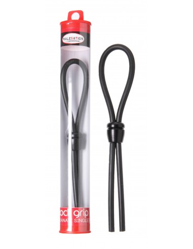 Regulowany Pierścień na Penisa Lasso Cock-Grip single black - Pierścienie erekcyjne niewibrujące - 1