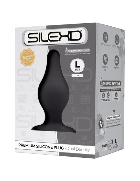 Korek analny zatyczka SD. Plug Model 2 L black box - Korki analne silikonowe - 4