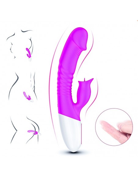 Wibrator Króliczek z Języczkiem i Funkcją Grzania - Wibratory Króliczki - 4