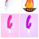 Wibrator 7 Function and Heating Mode fioletowy z ruchomym stymulatorem łechtaczki, ogrzewaniem i 7 trybami (wymiary nieokreślone - 11