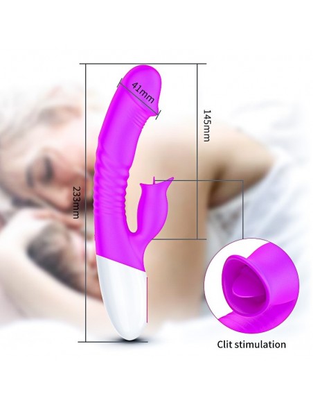 Wibrator Króliczek z Języczkiem i Funkcją Grzania - Wibratory Króliczki - 12