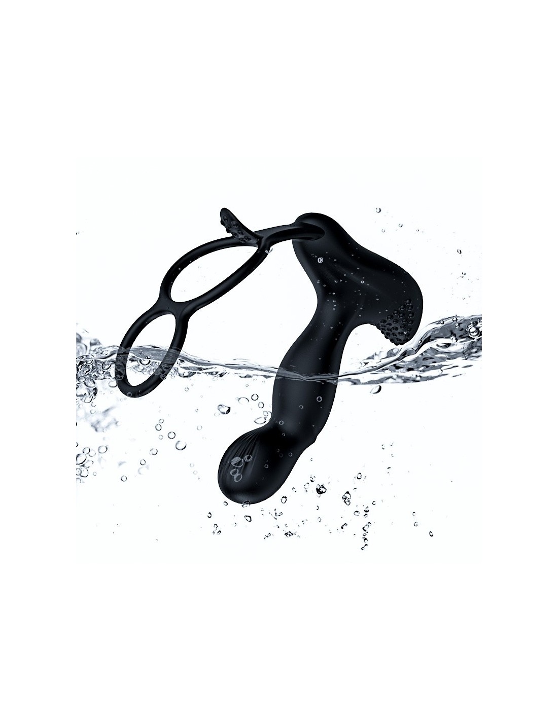 Masażer Prostaty z Pilotem i Podwójnym Pierścieniem 7 Funkcji + Grzanie - wodoodpornosc