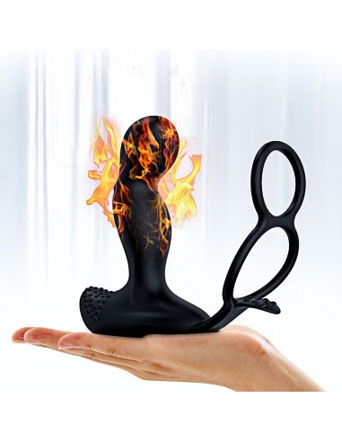 Masażer Prostaty z Pilotem i Podwójnym Pierścieniem 7 Funkcji + Grzanie - Masażery i stymulatory prostaty - 6